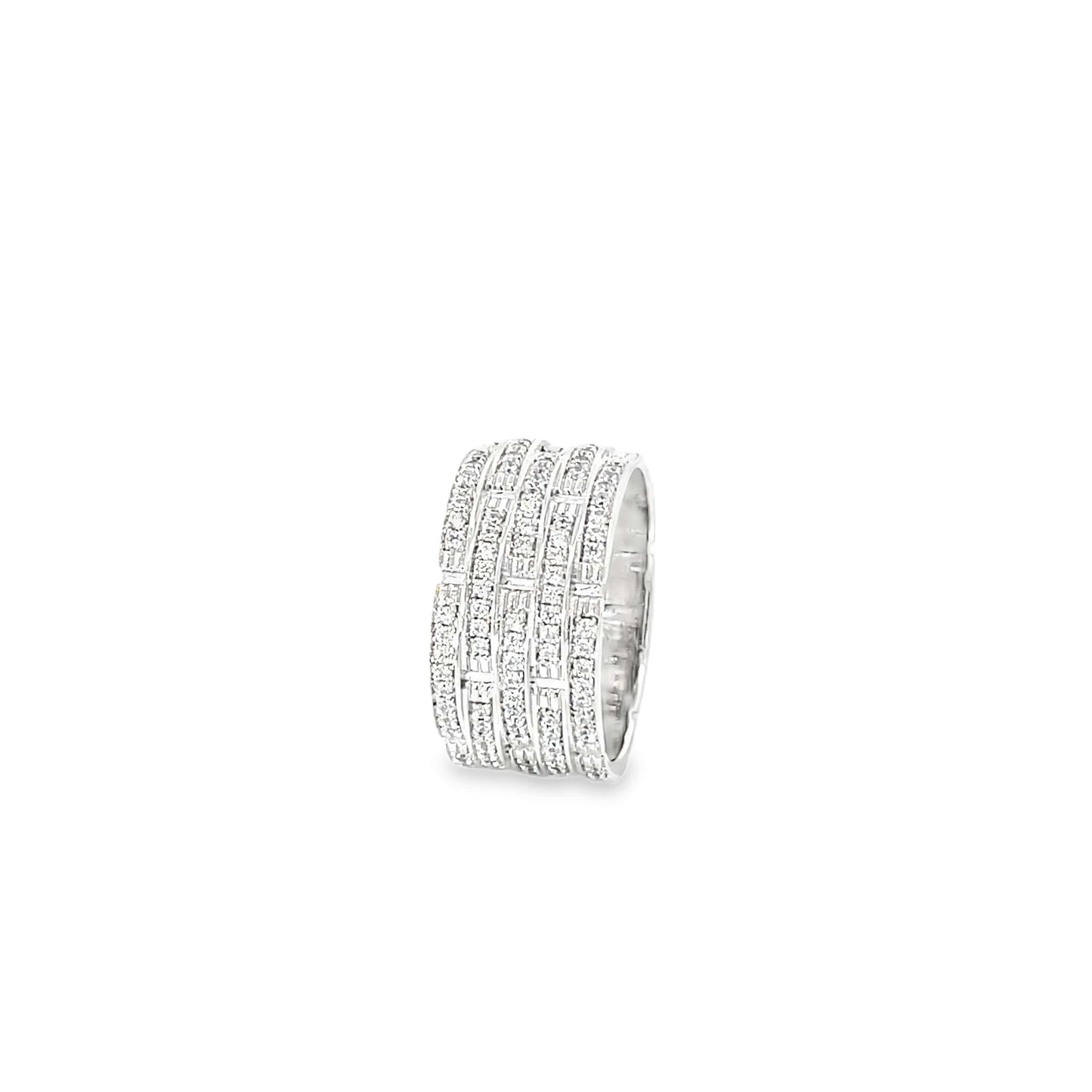 GLITZ TIER DIAMOND SILVER BAND