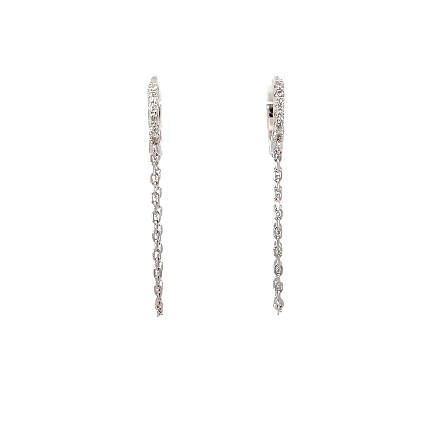 CHAINED GRACE SILVER HOOPS