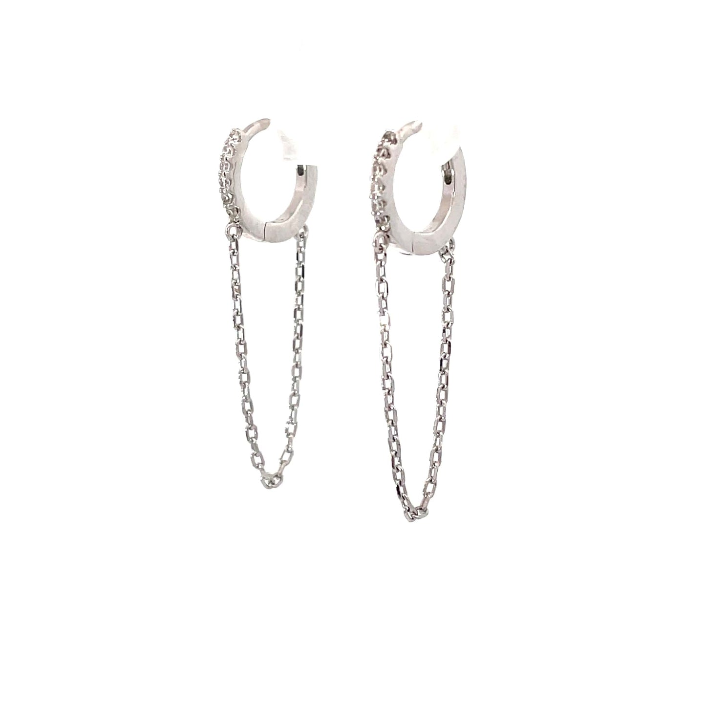 CHAINED GRACE SILVER HOOPS