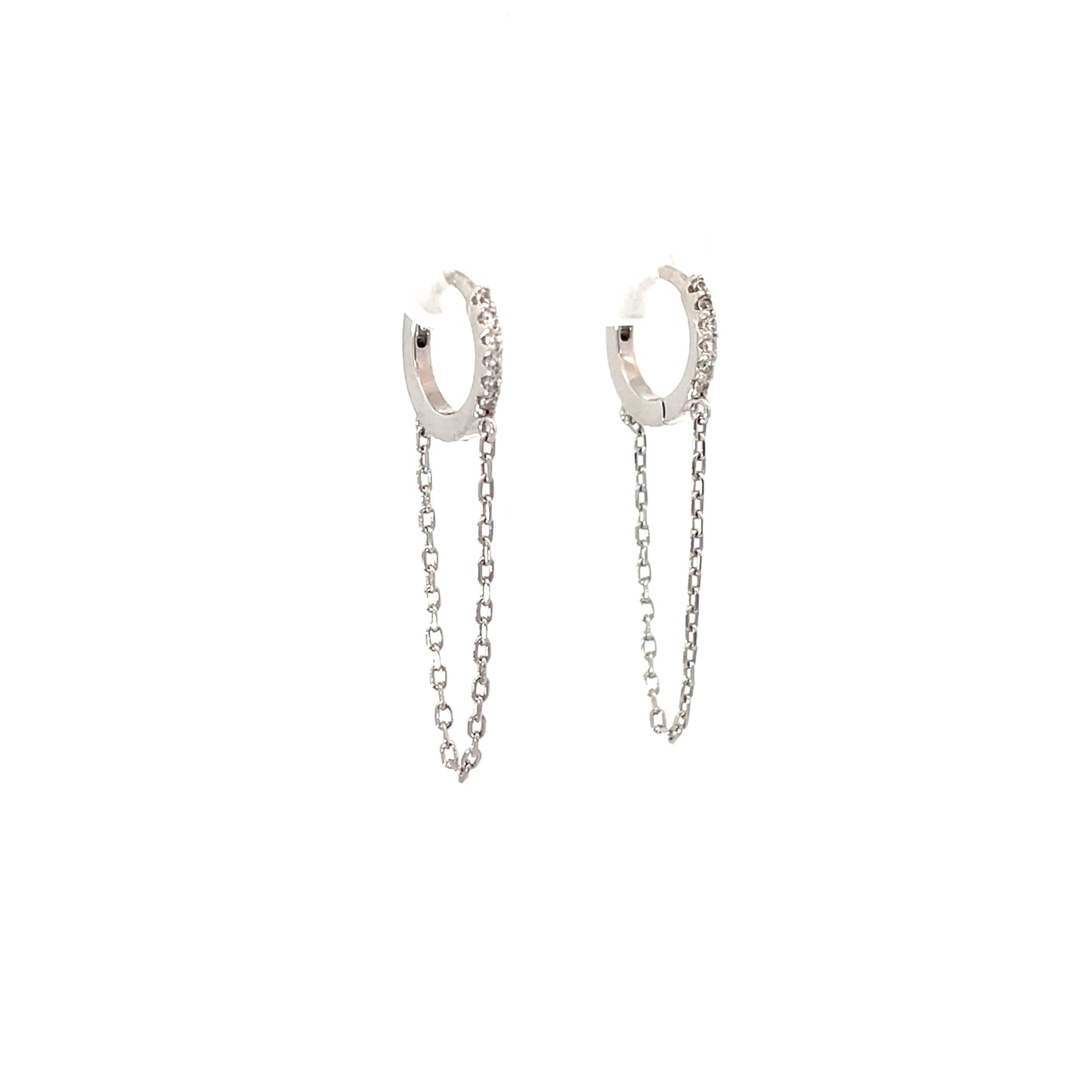 CHAINED GRACE SILVER HOOPS