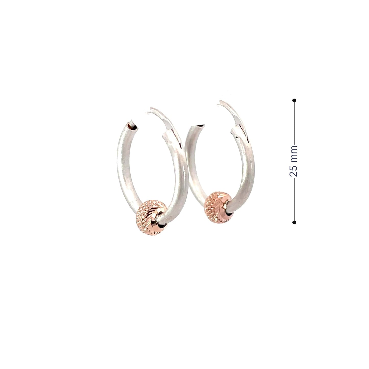 DUAL TONE SILVER HOOPS