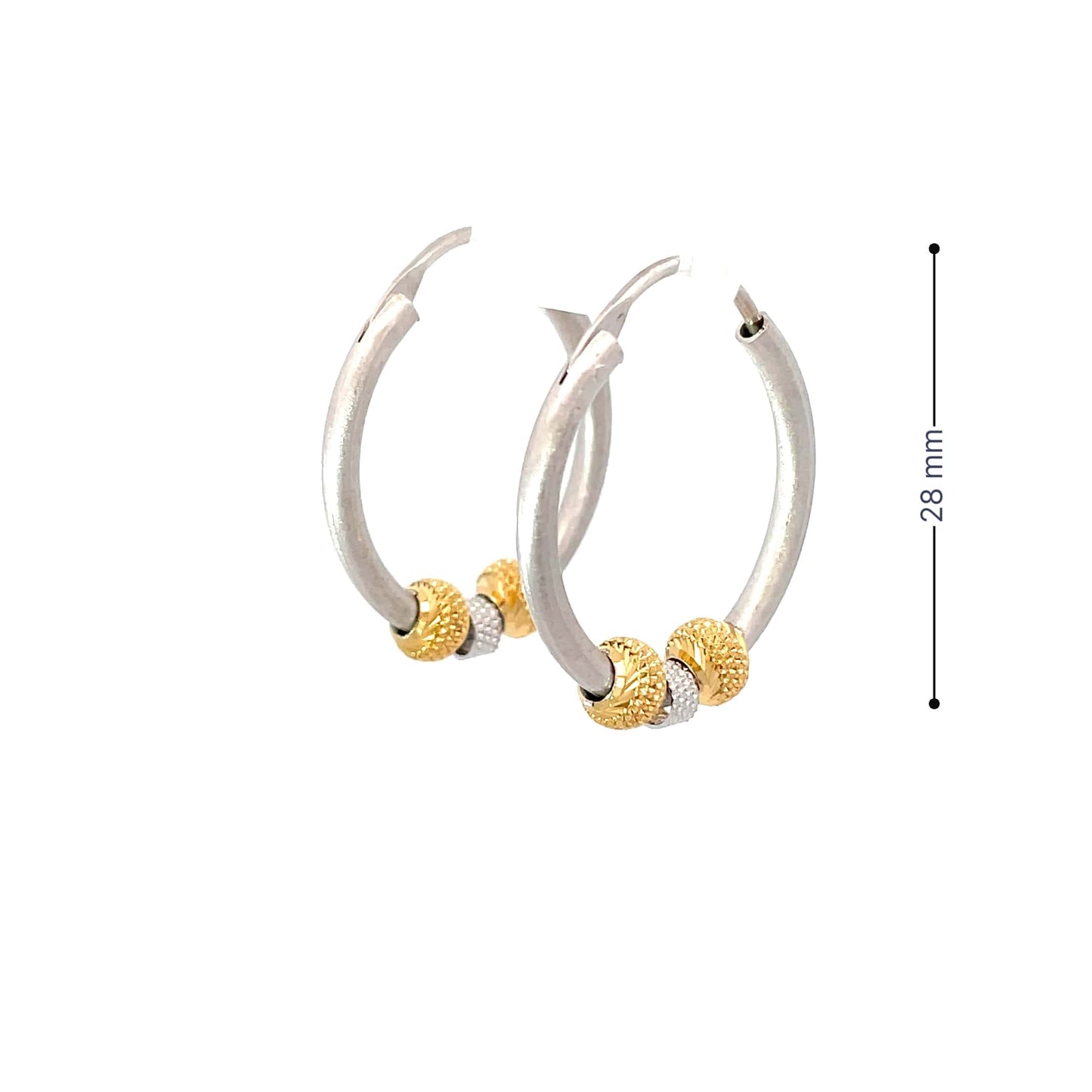 MODERN GLAM SILVER HOOPS