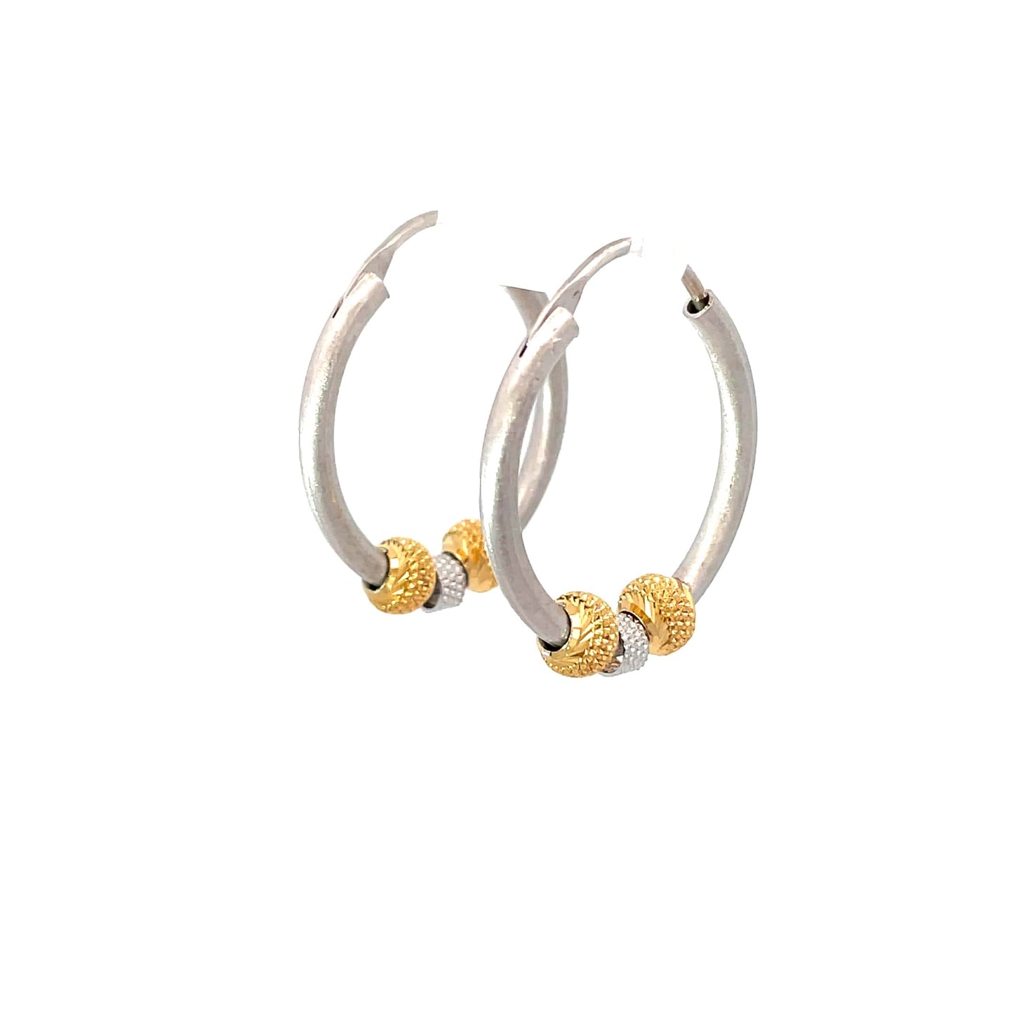 MODERN GLAM SILVER HOOPS