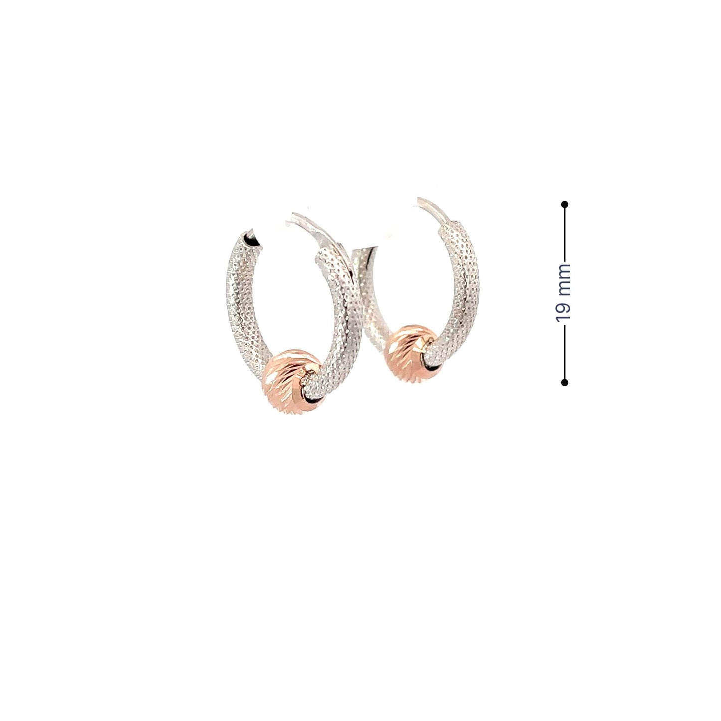 TEXTURED TWIST SILVER HOOPS