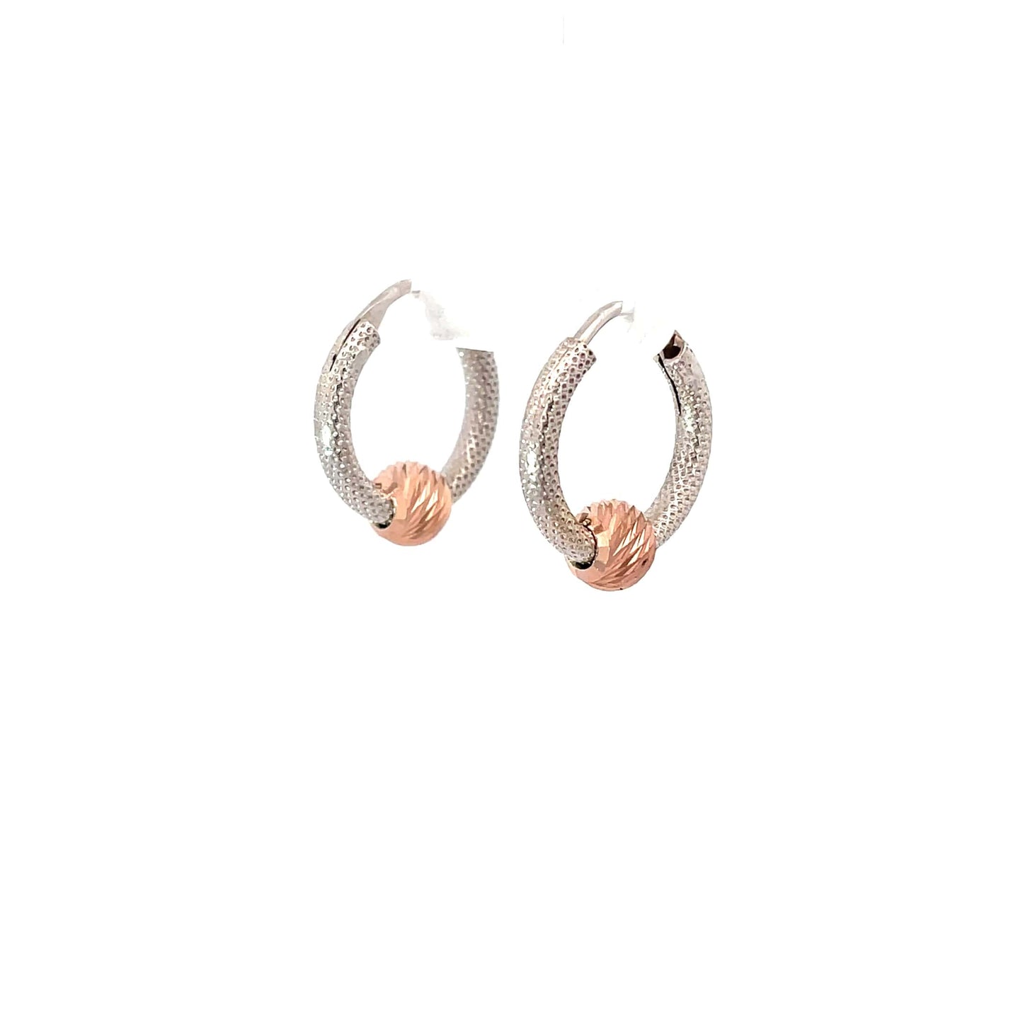 TEXTURED TWIST SILVER HOOPS
