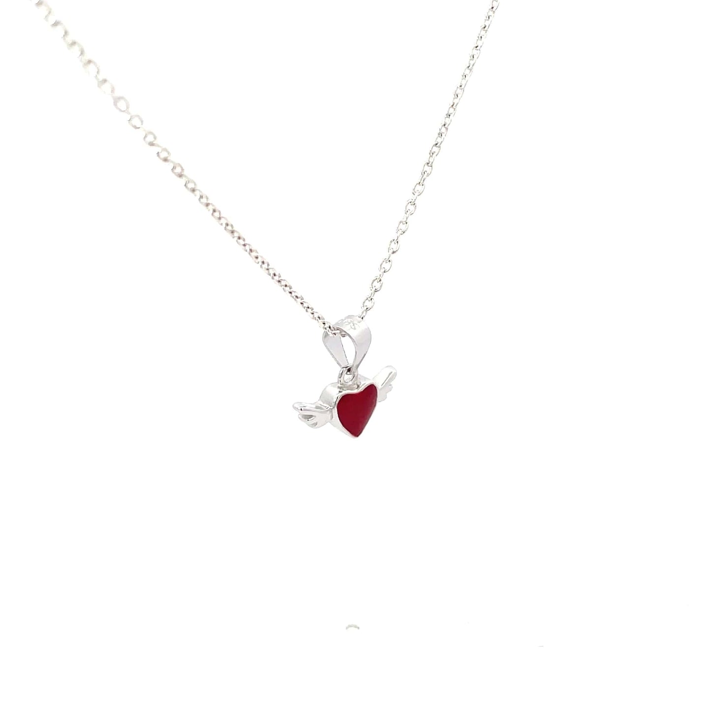 LITTLE ANGEL HEART SILVER PENDANT CHAIN