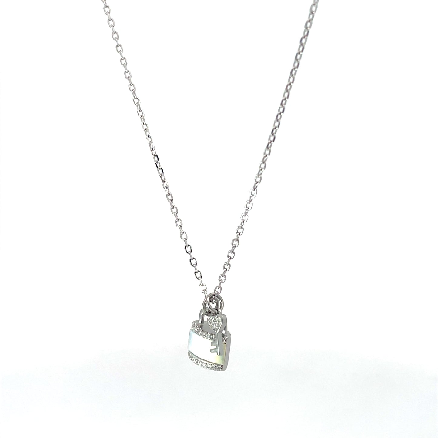 SILVER LOCKED LOVE CHAIN
