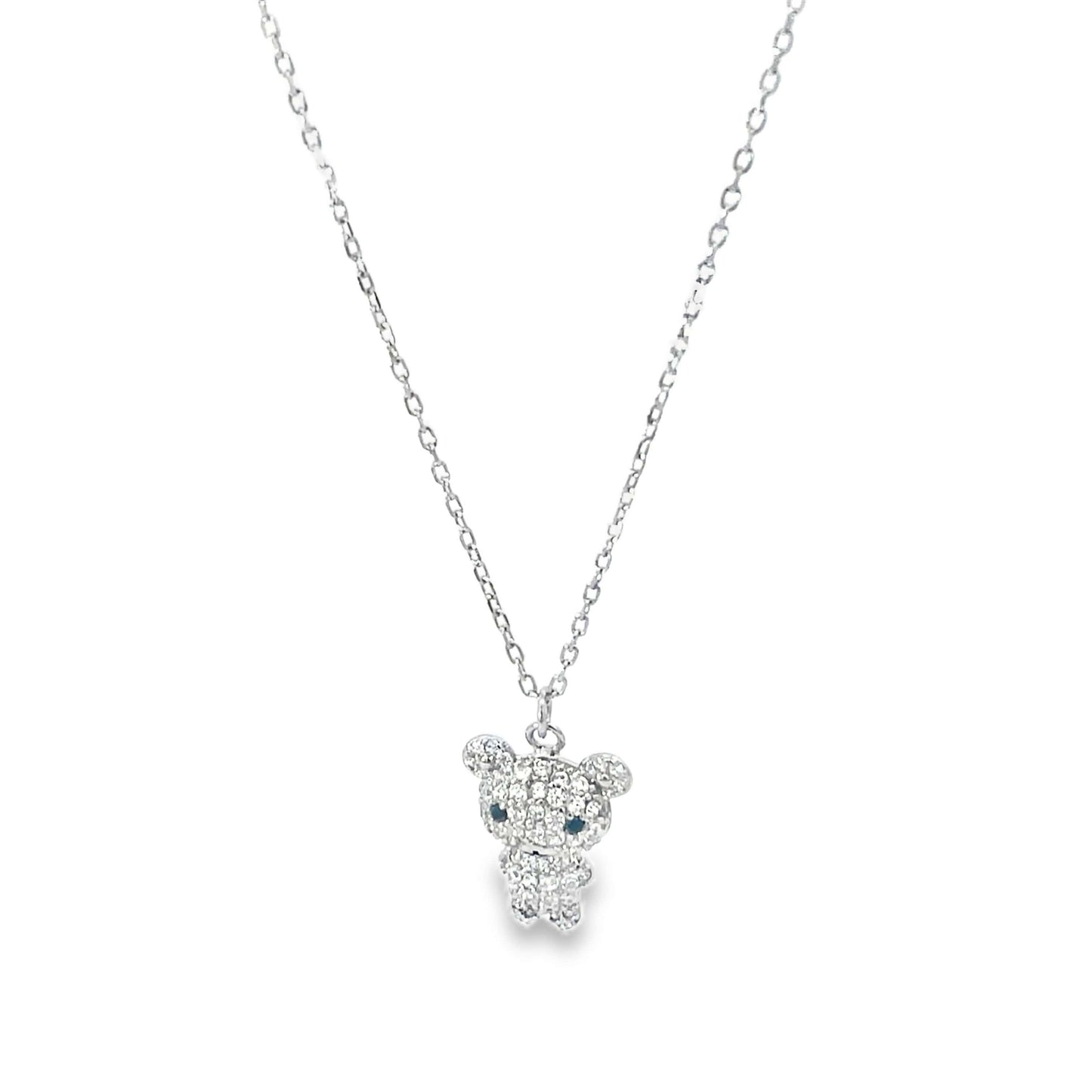 SILVER SPARKLE BEAR CHAIN