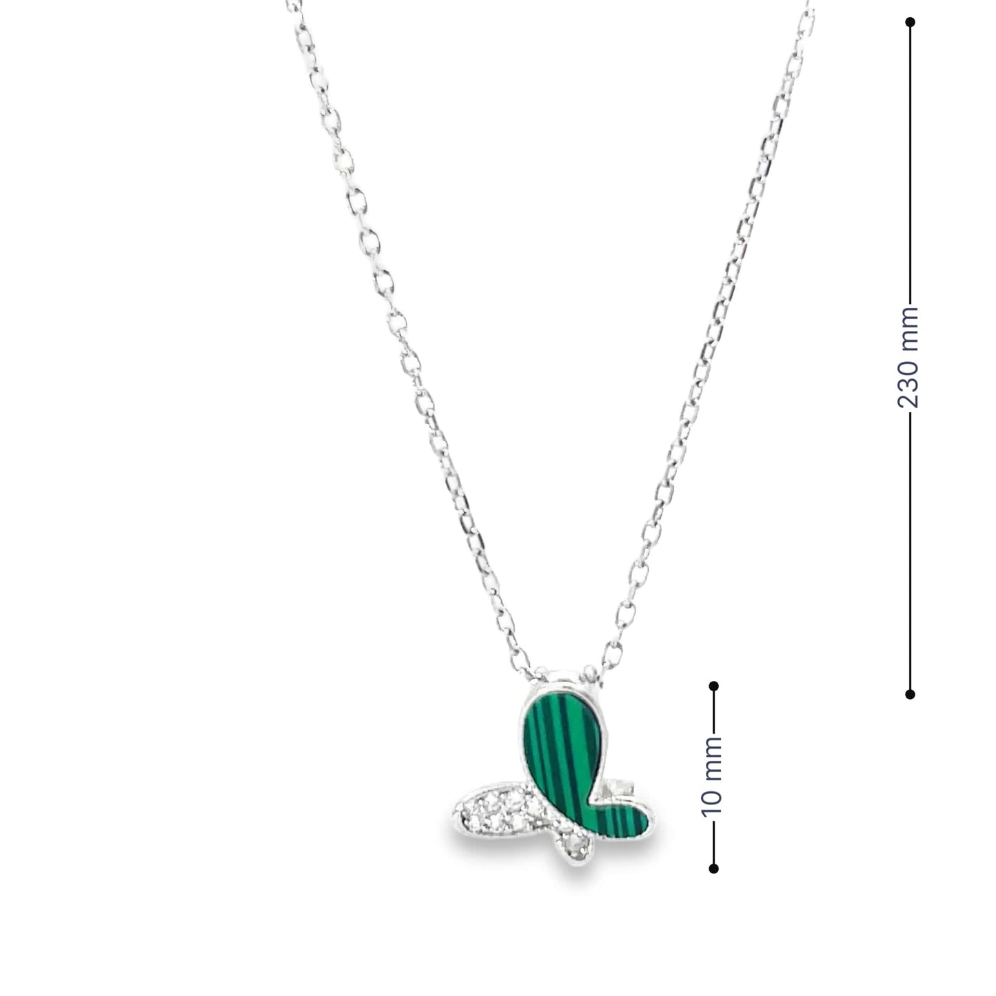 SILVER GREEN FLUTTER CHAIN