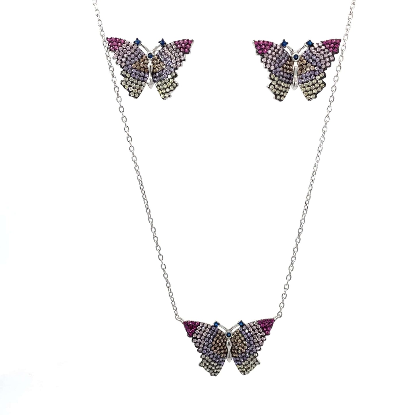 SILVER ENCHANTED BUTTERFLY SET