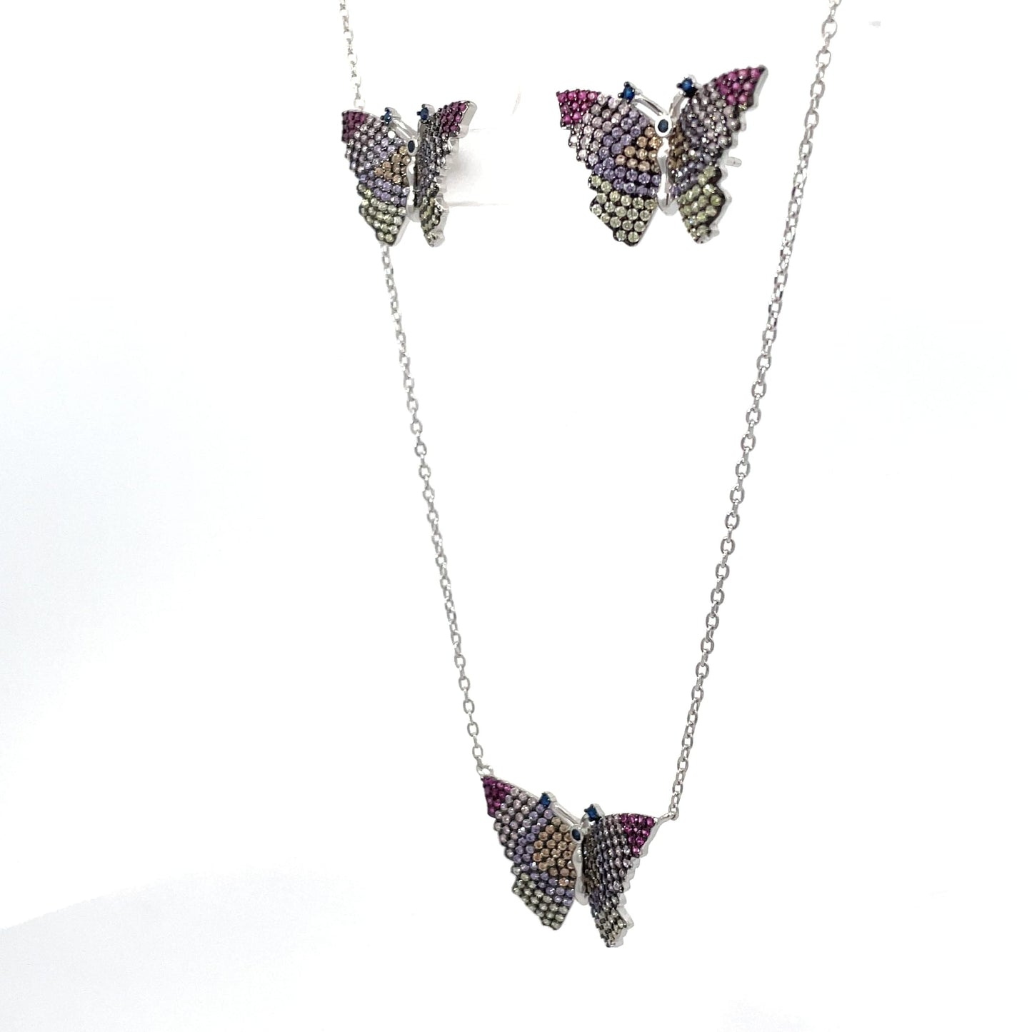 SILVER ENCHANTED BUTTERFLY SET