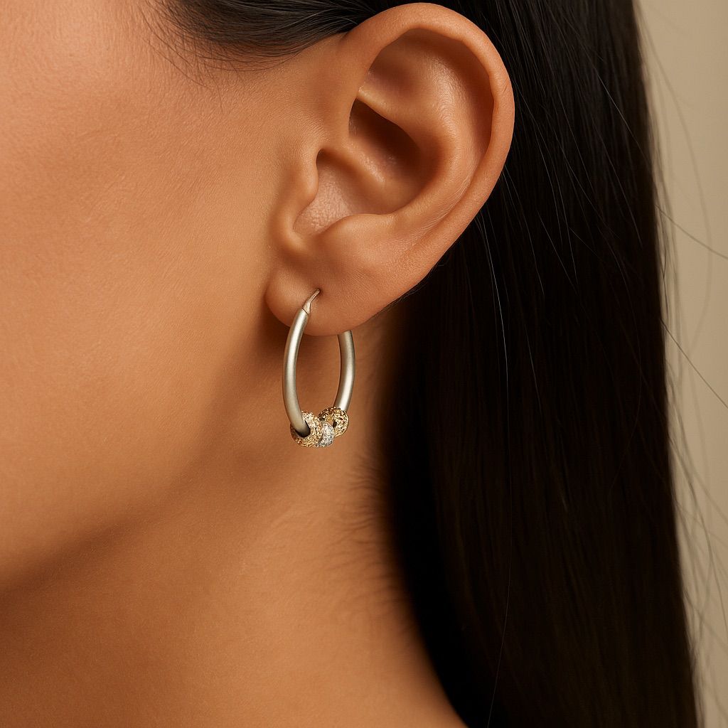 MODERN GLAM SILVER HOOPS