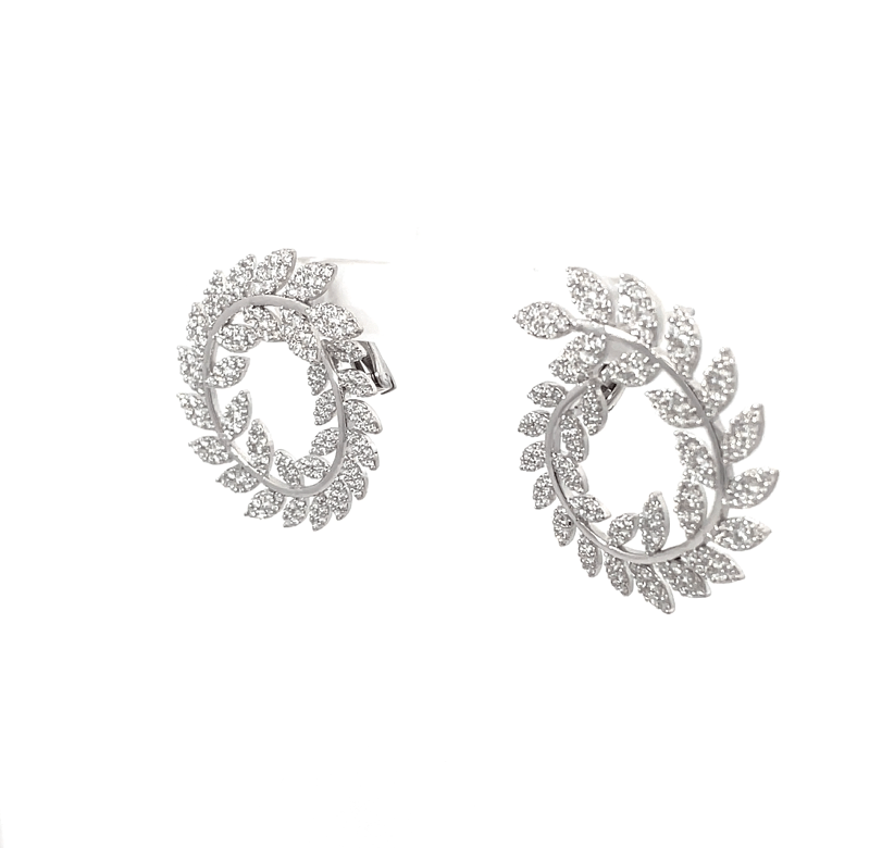 SPIRAL VICTORY SILVER EARRINGS
