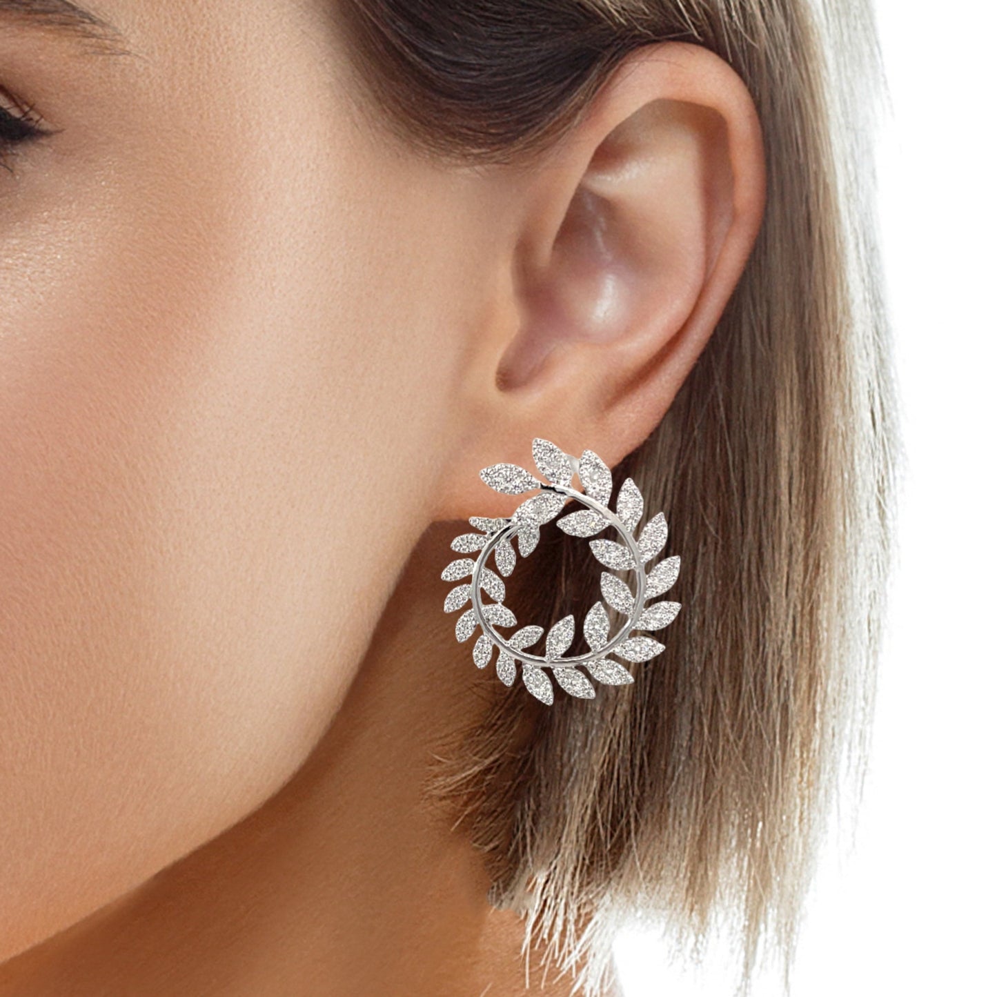 SPIRAL VICTORY SILVER EARRINGS