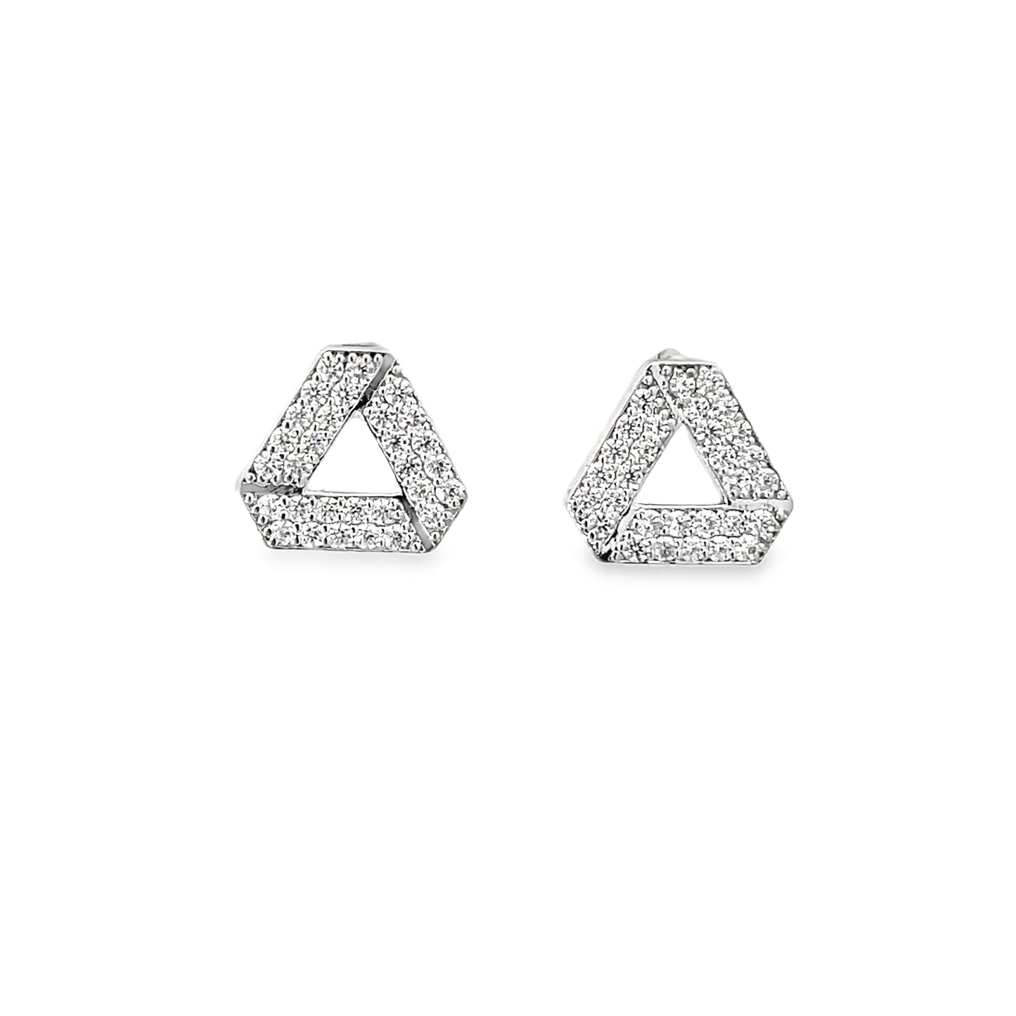 PRISM EDGE SILVER STUDS