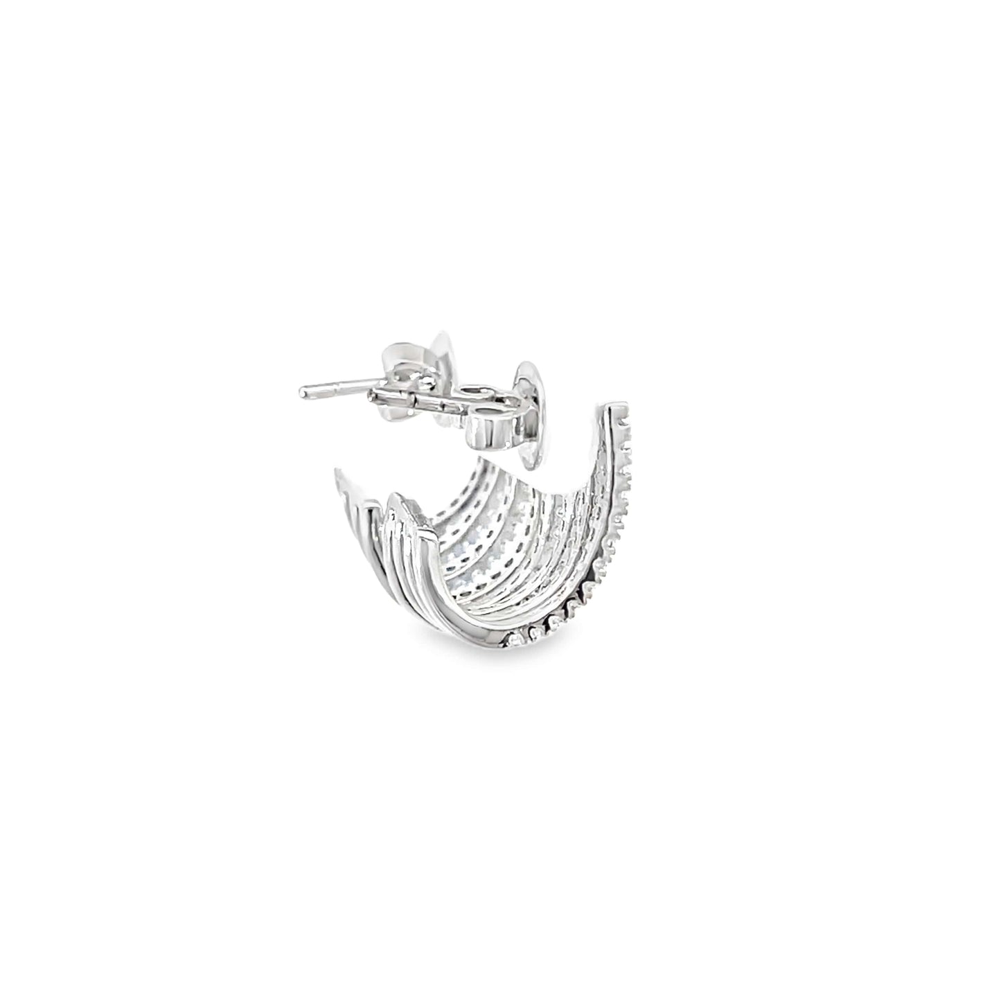 GLINT GRID SILVER EARRINGS