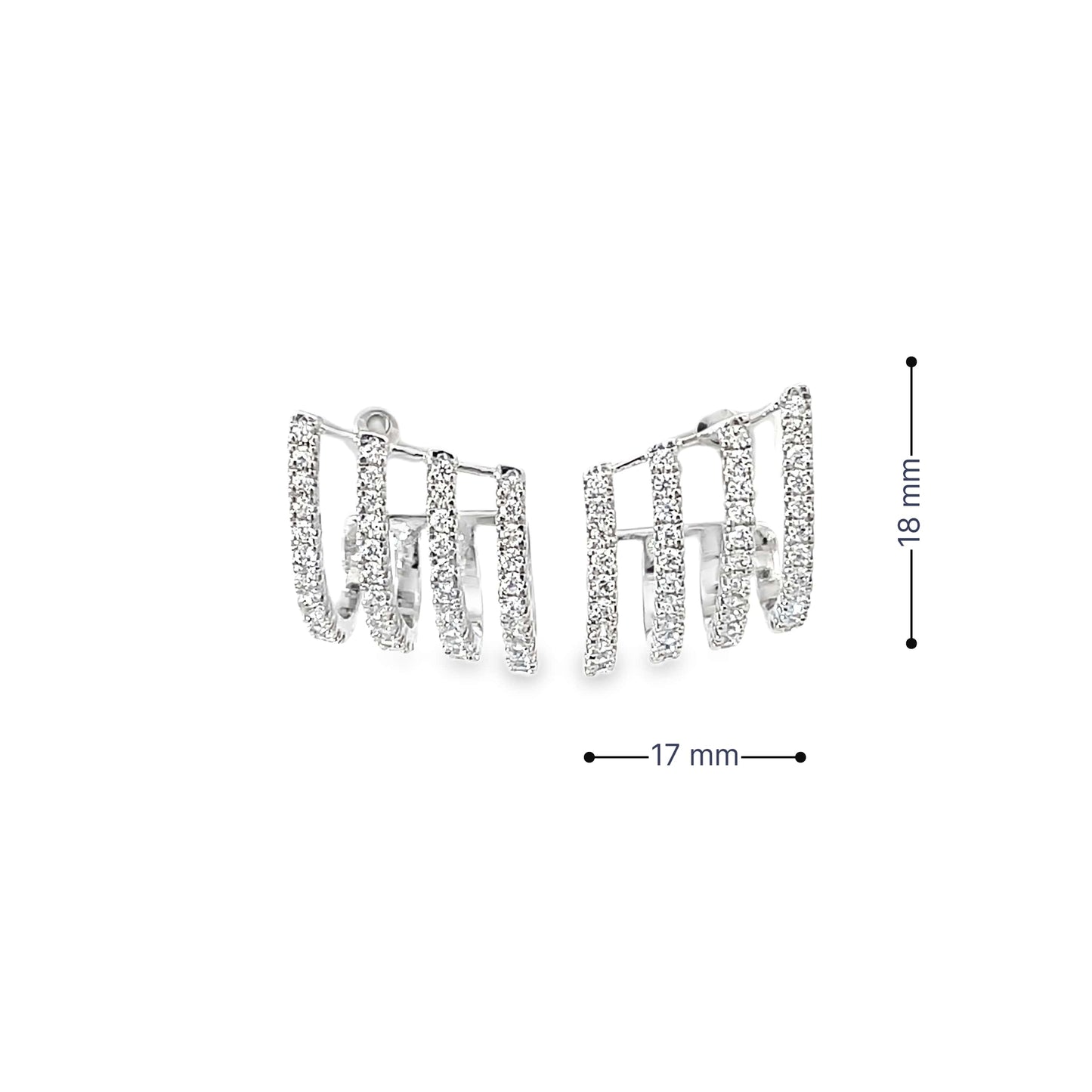 GLINT GRID SILVER EARRINGS