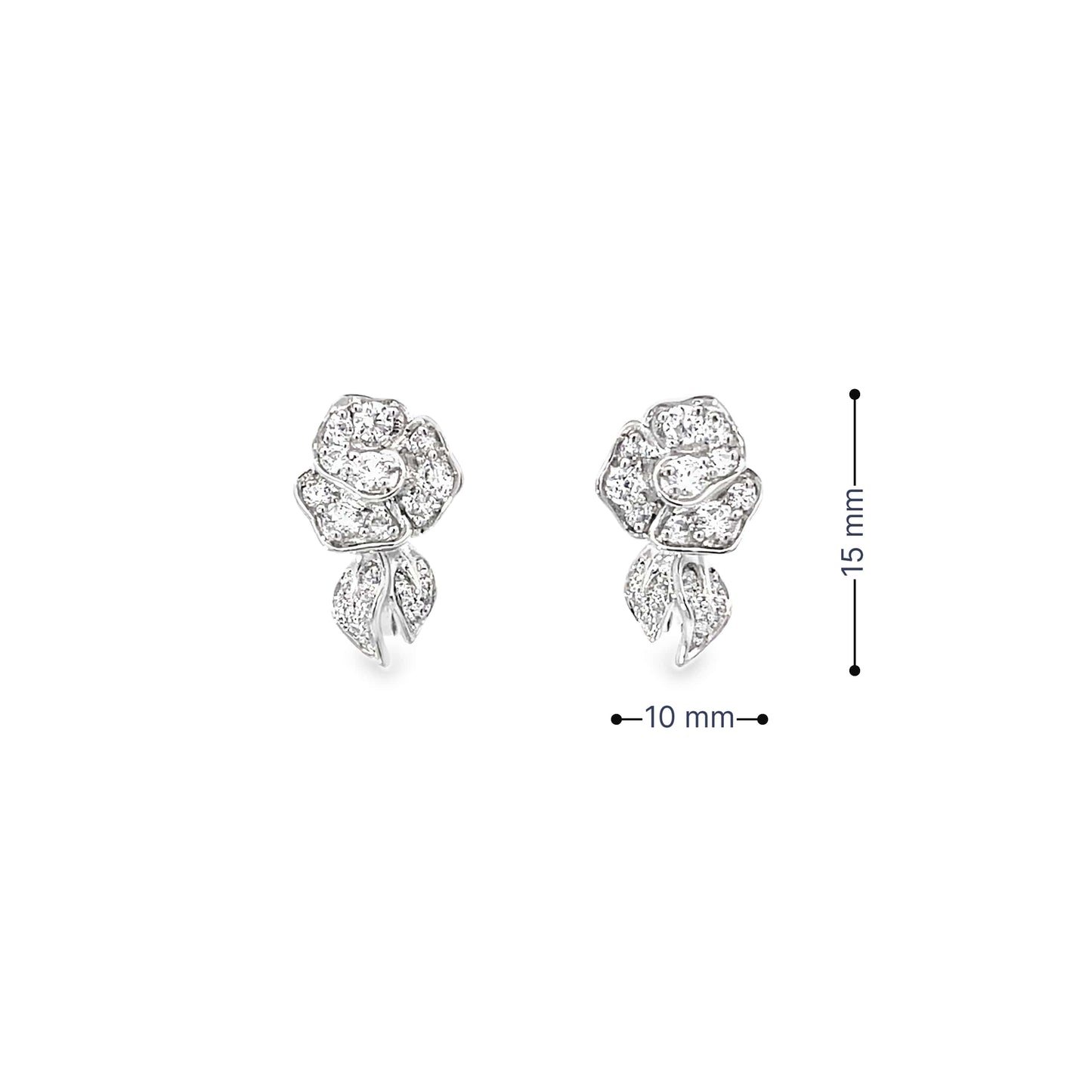 ROSE BLISS SILVER STUDS