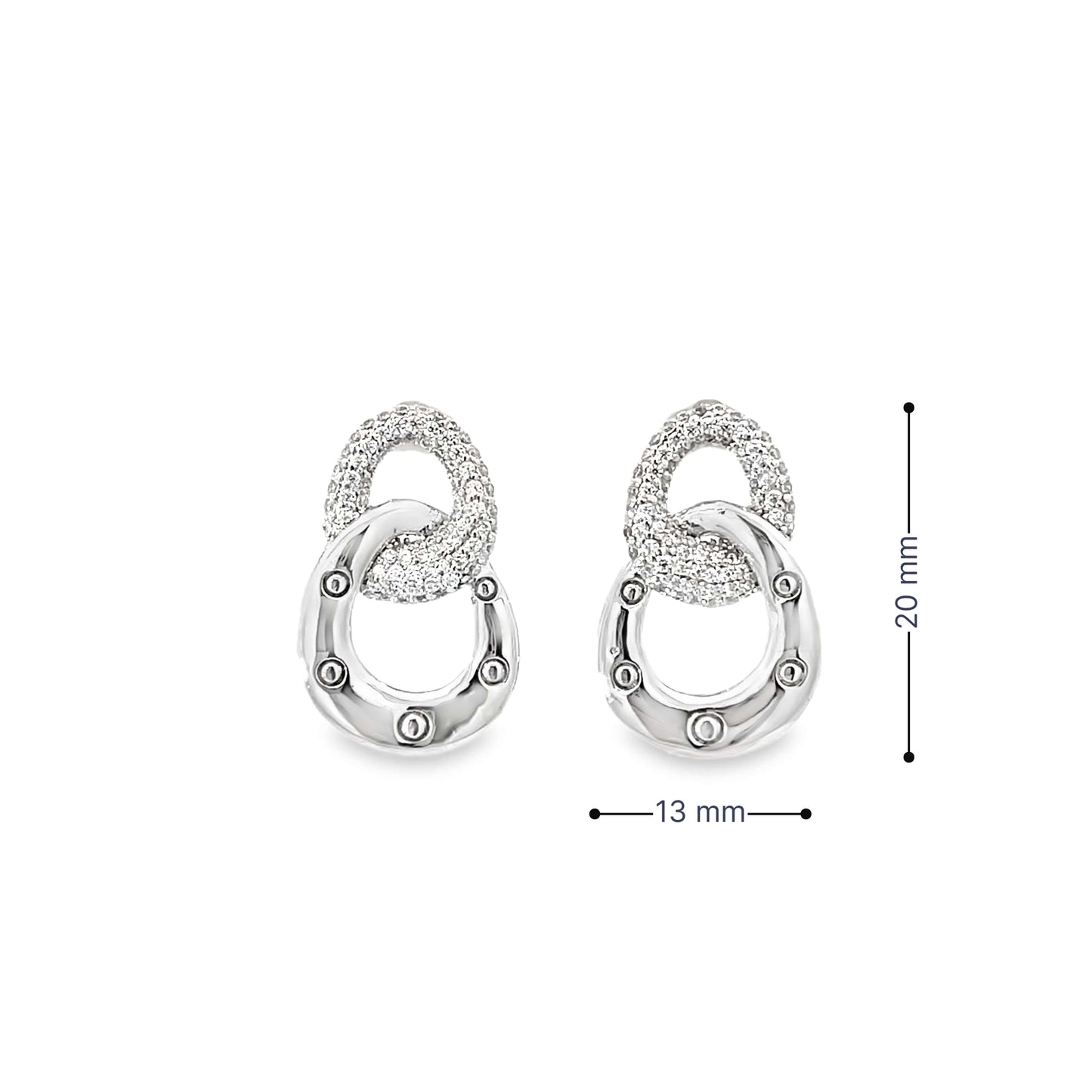 TWISTED GLAM SILVER EARRINGS