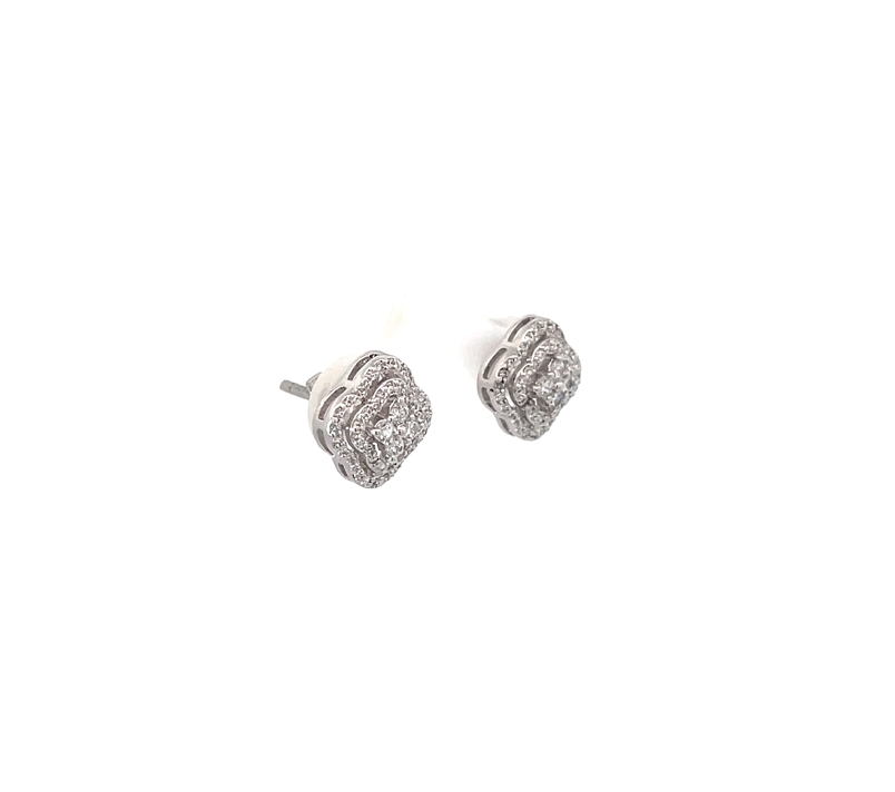 LUMINA BLOOM SILVER STUD EARRINGS