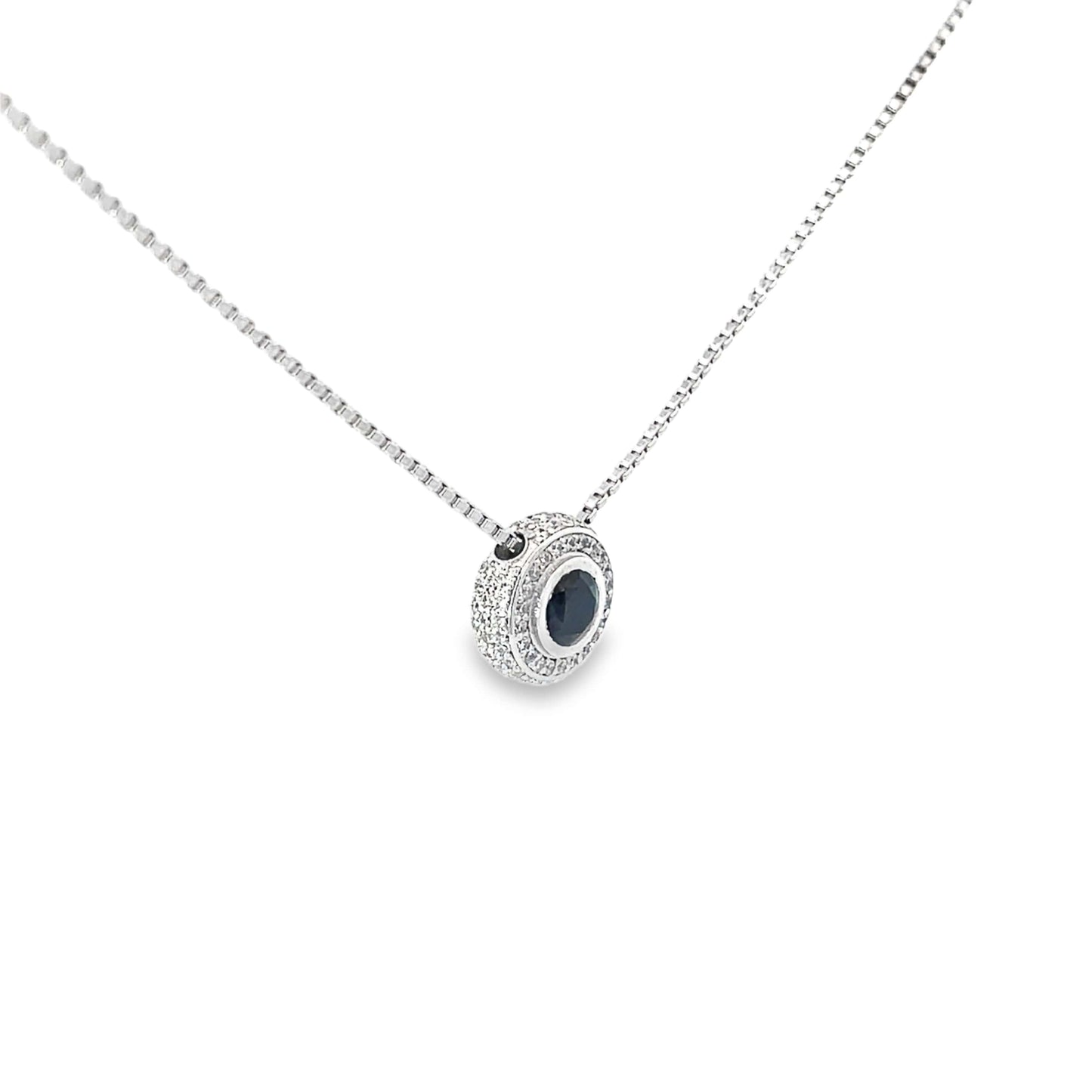 MIDNIGHT HALO SILVER PENDANT