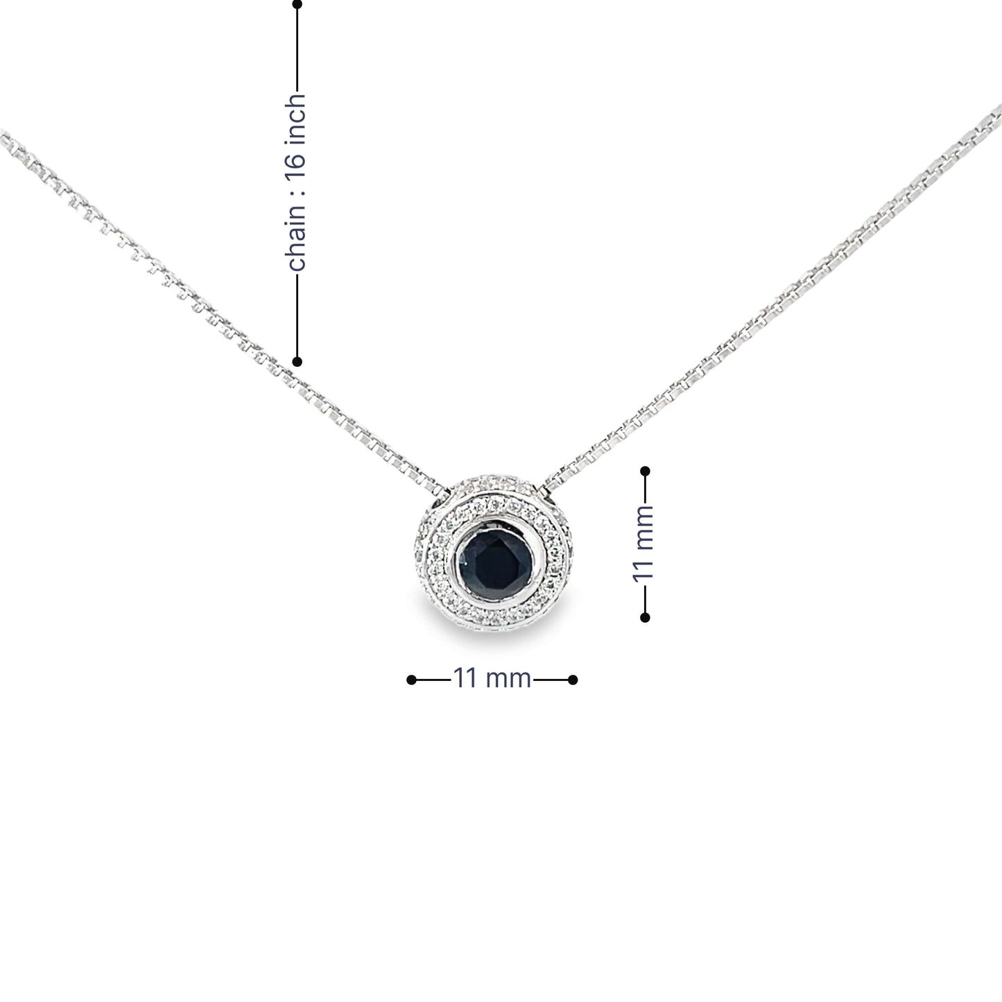 MIDNIGHT HALO SILVER PENDANT