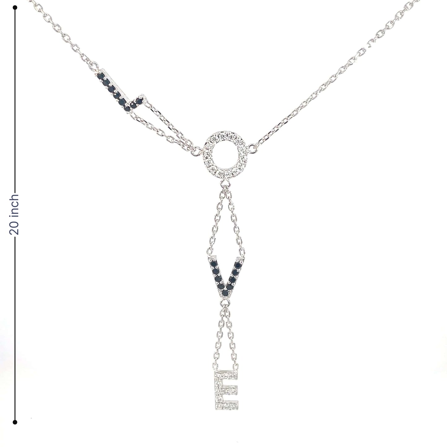 LOVE DROP SILVER PENDANT CHAIN
