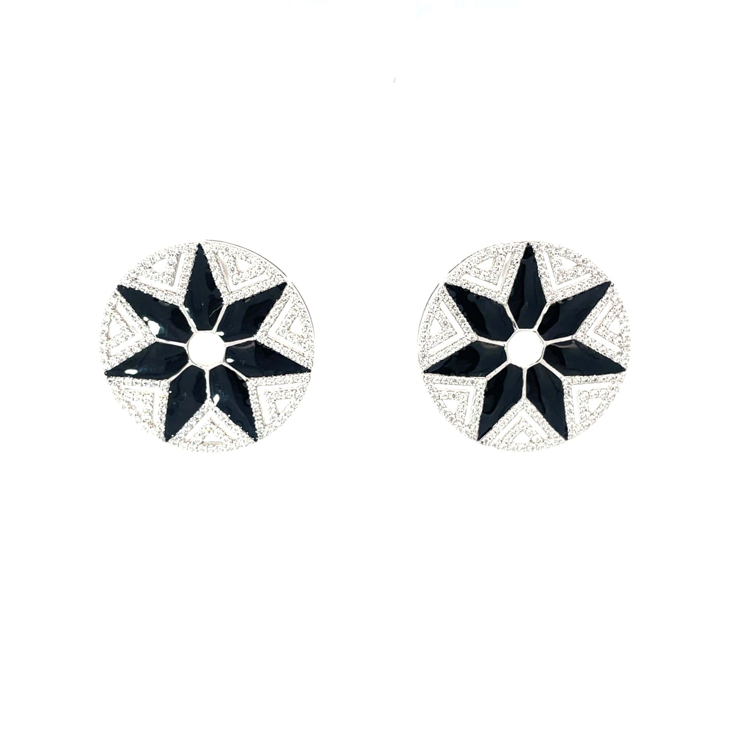 CELESTIAL NOIR SILVER EARRINGS
