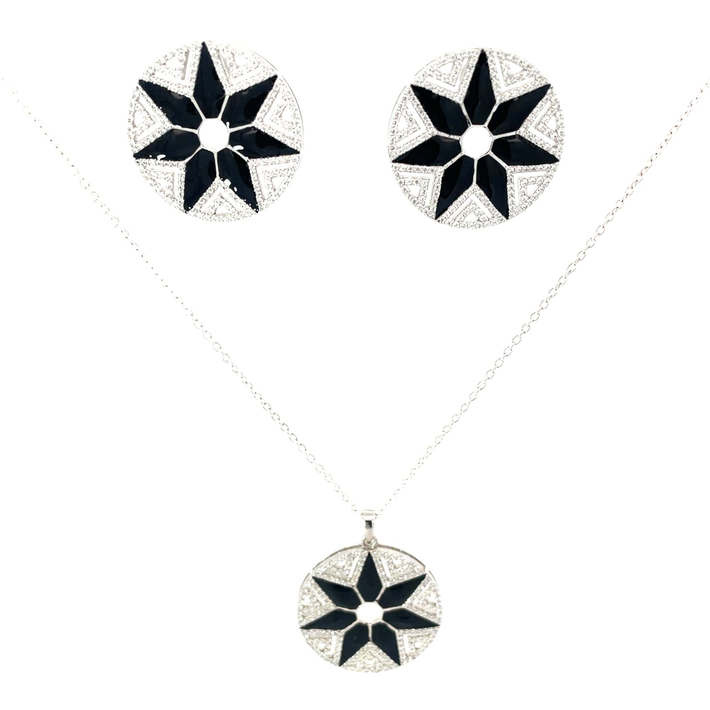 CELESTIAL NOIR SILVER PENDANT SET