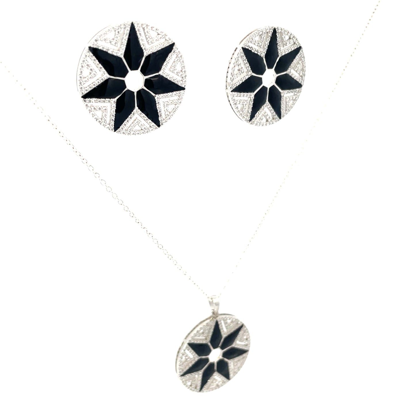 CELESTIAL NOIR SILVER PENDANT SET