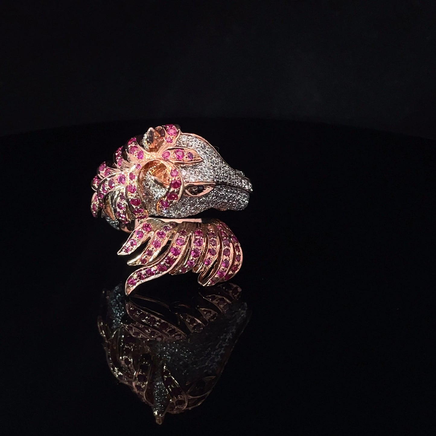 STORM RIDER ROSE HORSE RING