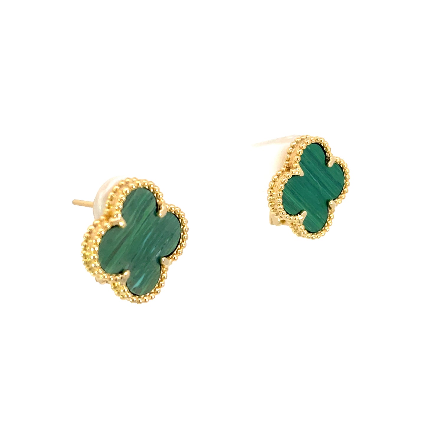 CLOVER CHARM SILVER EARRINGS