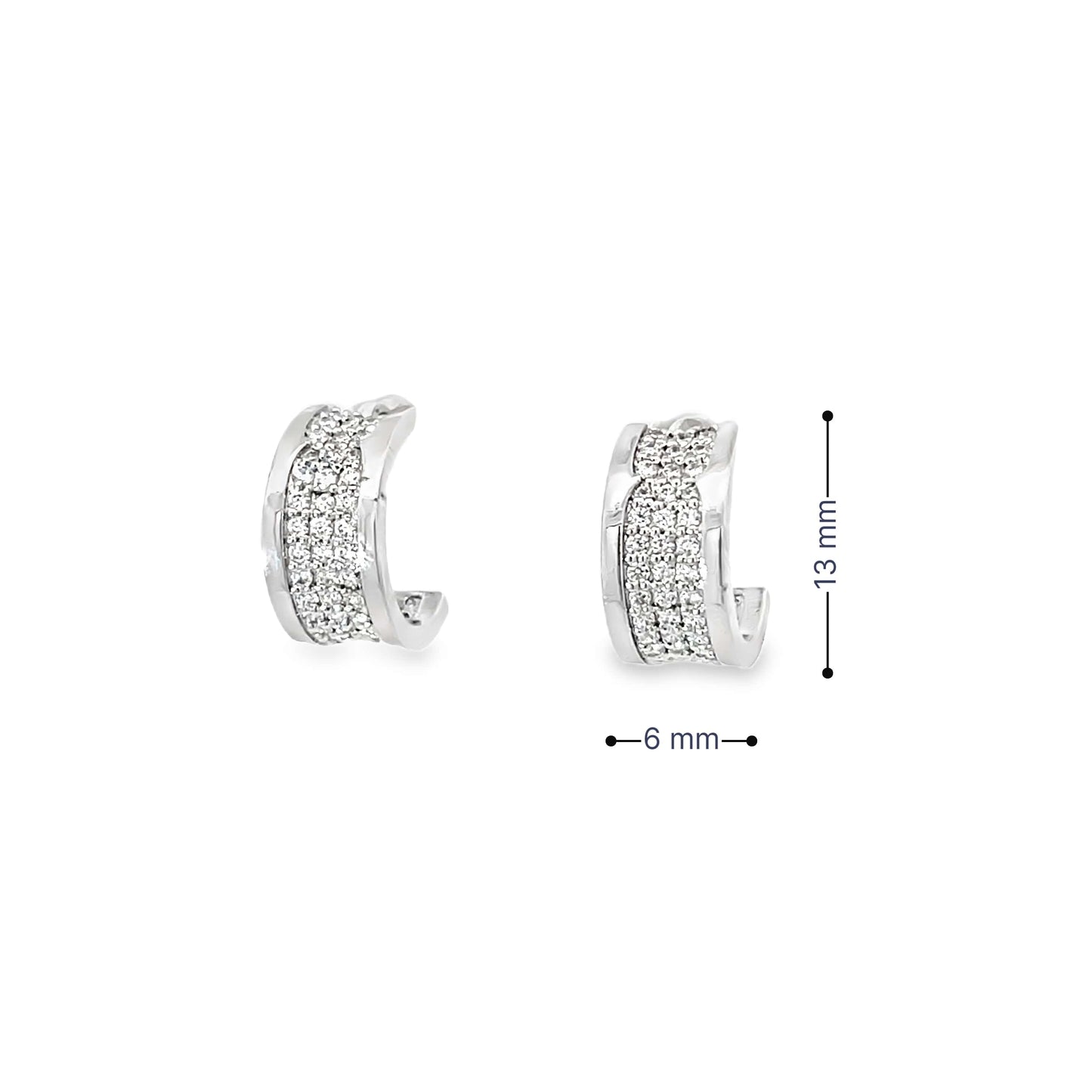 GLIMMER HUG SILVER HOOPS