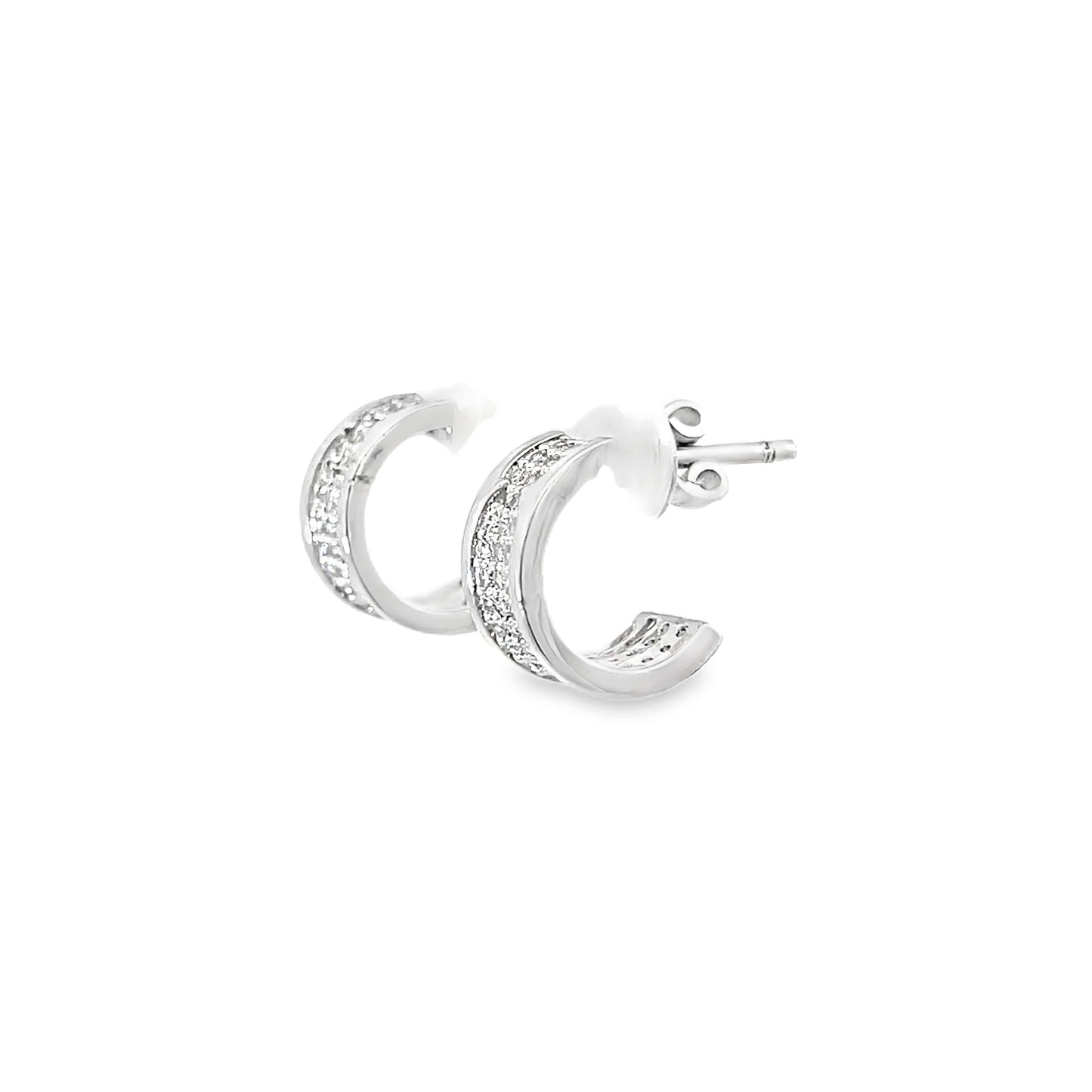 GLIMMER HUG SILVER HOOPS