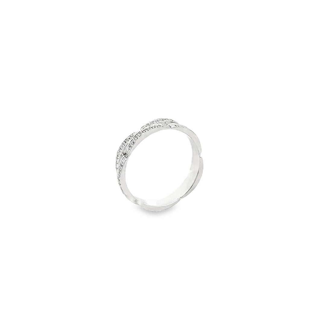 DUAL ELEGANCE DIAMOND SILVER BAND