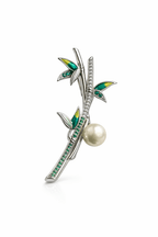 BLOOM PEARL SILVER BROOCH