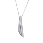 BLACK EDGE TRIANGLE SILVER PENDANT CHAIN