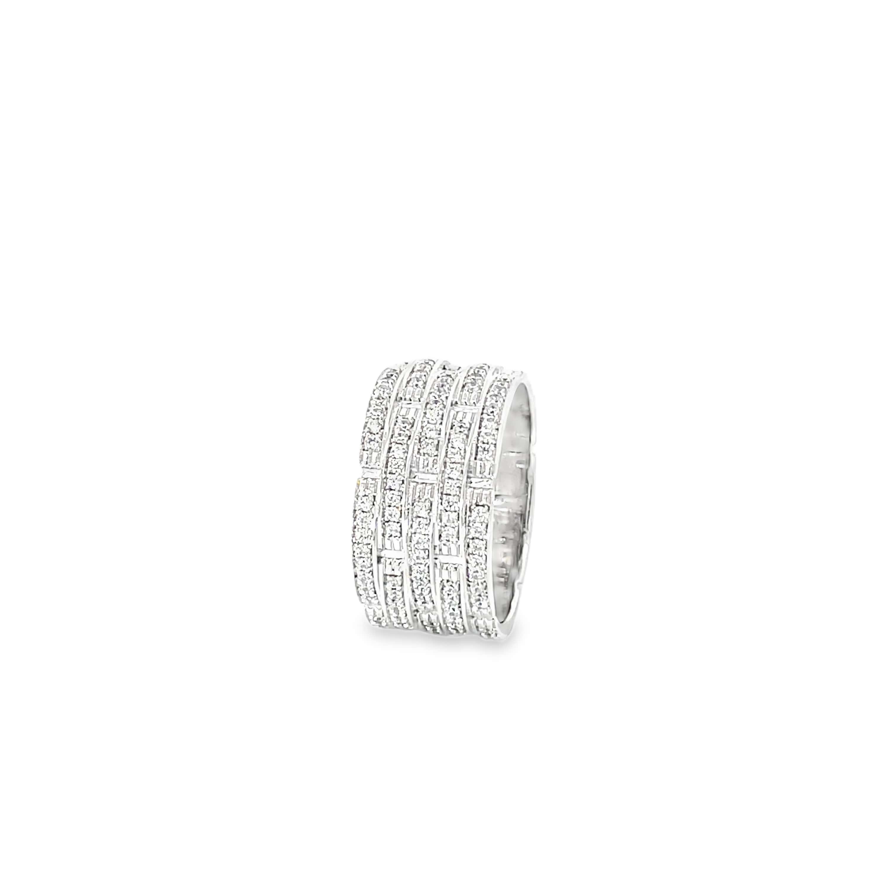 GLITZ TIER DIAMOND SILVER BAND