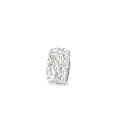 GLITZ TIER DIAMOND SILVER BAND