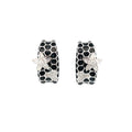 ELEGANT FLORAL SILVER HOOP EARRINGS