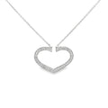 GLAM HEART OUTLINE SILVER NECKLACE