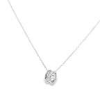 ELEGANT CIRCLE CHARM SILVER PENDANT CHAIN
