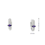 MARQUISE SILVER HOOPS