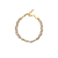 BRAIDED THREE TONE SILVER BRACELETE