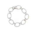 OVAL GLAM LOOP SILVER BRACELET
