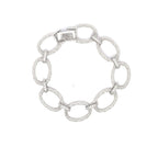 OVAL GLAM LOOP SILVER BRACELET