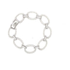 OVAL GLAM LOOP SILVER BRACELET