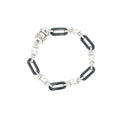 BLACK LINK ARMOR SILVER BRACELET