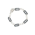BLACK LINK ARMOR SILVER BRACELET