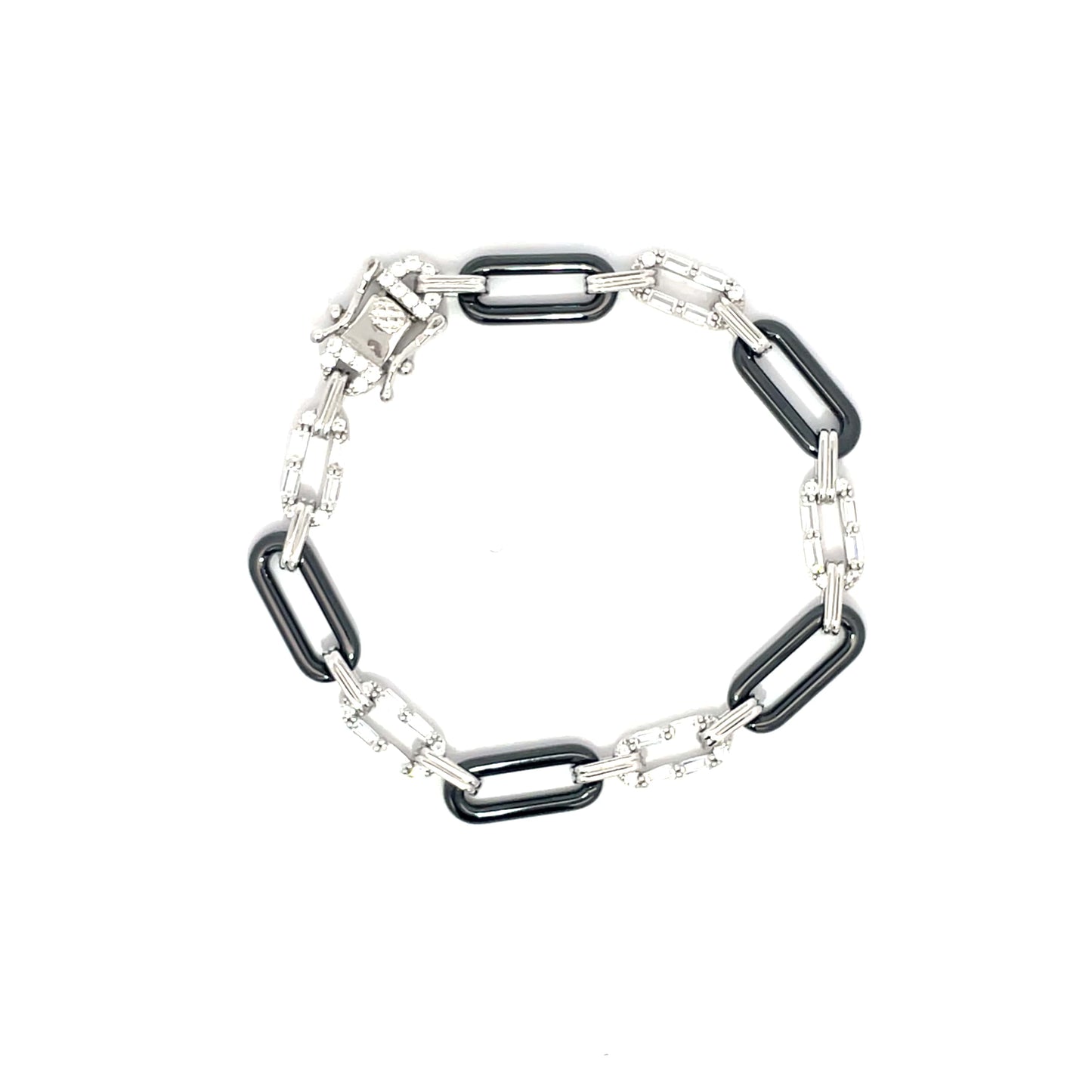 BLACK LINK ARMOR SILVER BRACELET